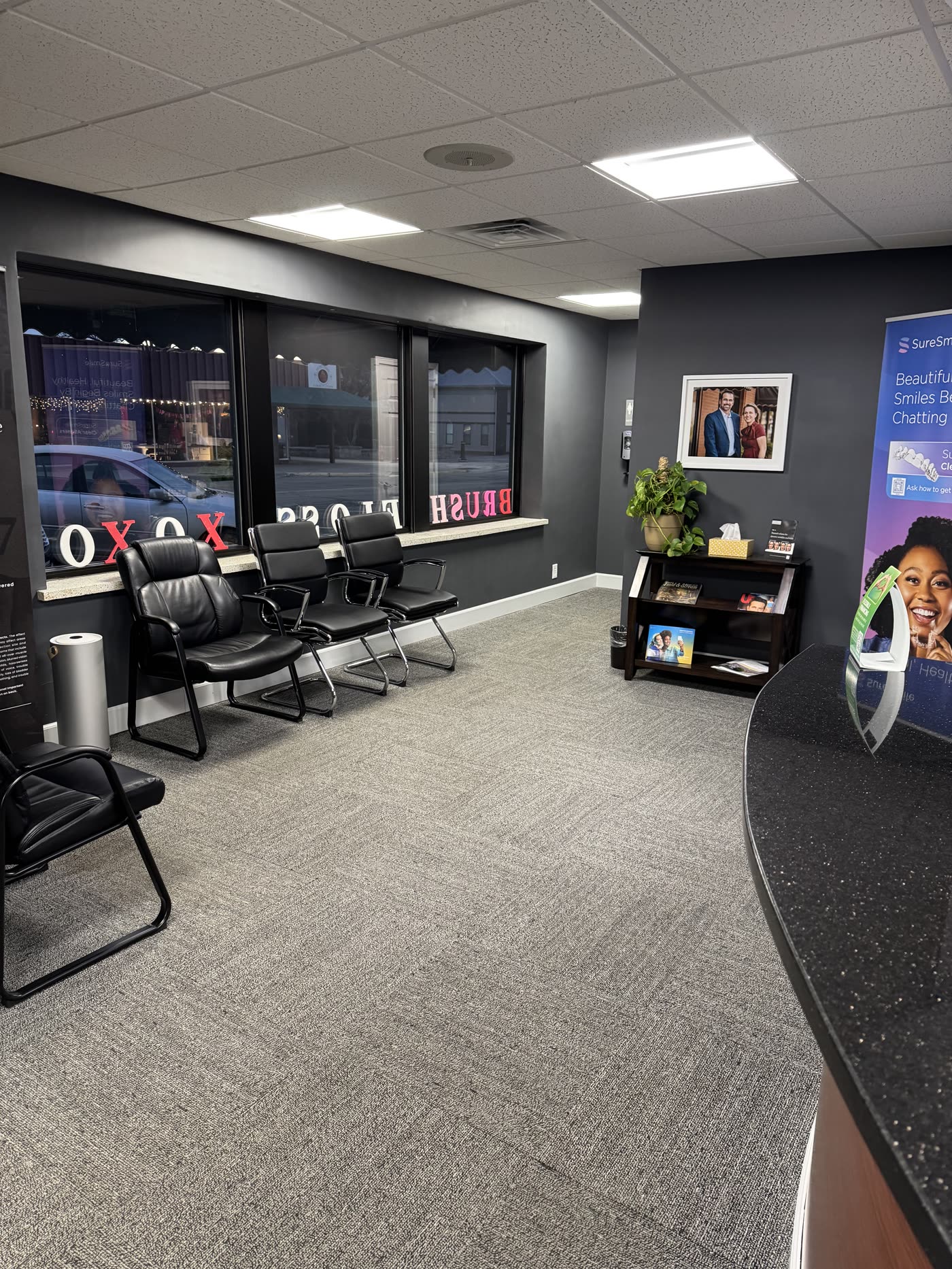 The front desk at Atchison Dental Associates, where our team helps with insurance and billing questions